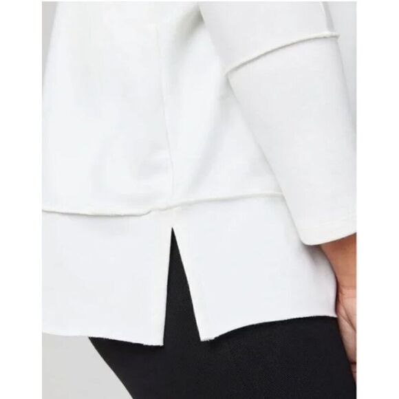 Spanx Perfect Length Top, Dolman 3/4 Sleeve Powder Size L - Picture 7 of 8